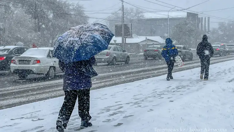 снегопад в Алматы