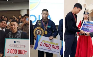 Казахстанские чемпионы мира по боксу получили подарки в Дубае